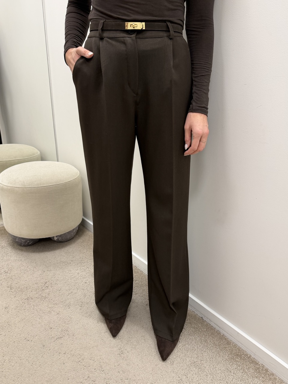 Kelnės rudos D#6102