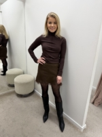 Sijonas rudas D#6154