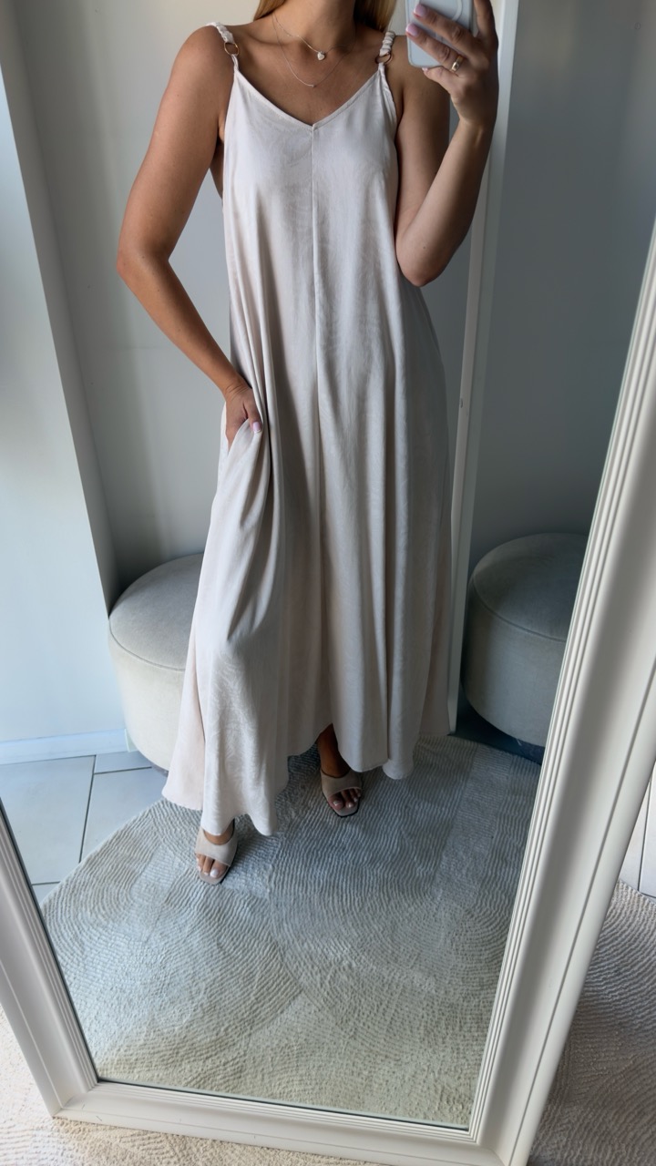 Suknelė smėlinė D#6748